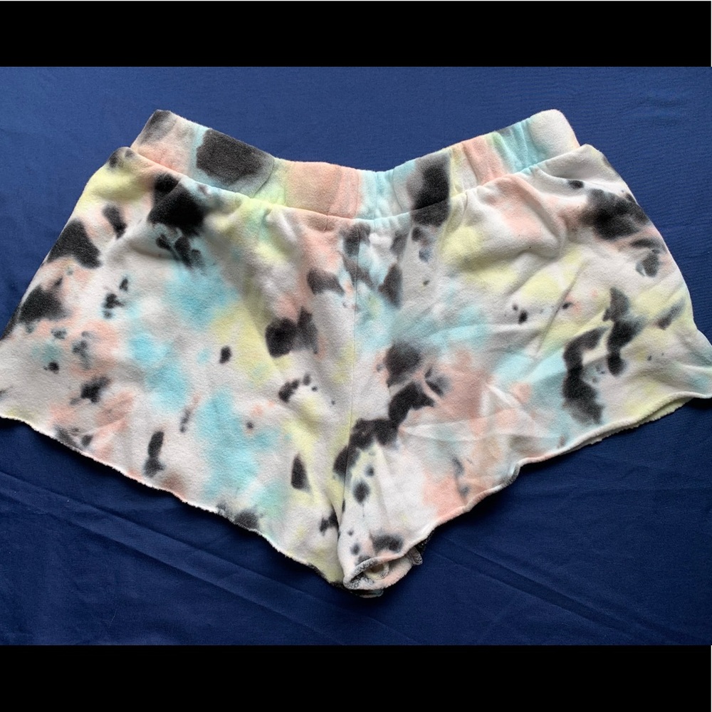 Tie dye sweat shorts